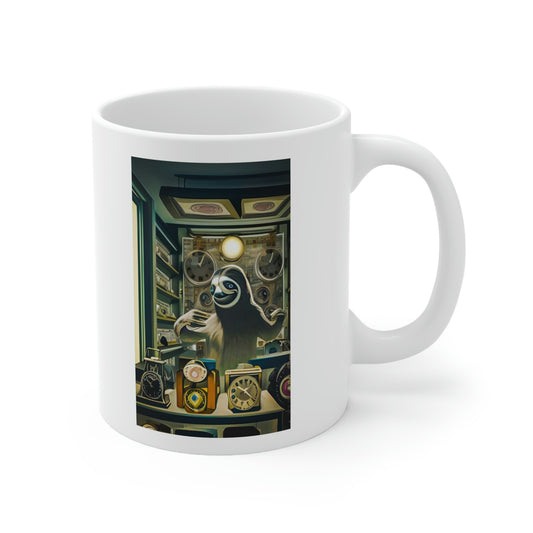 Sloth Clockmaker Ceramic Mug 11oz