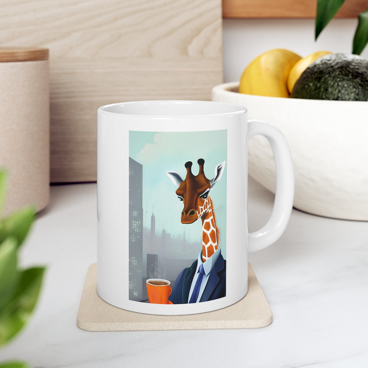 Business Giraffe Ceramic Mug 11oz