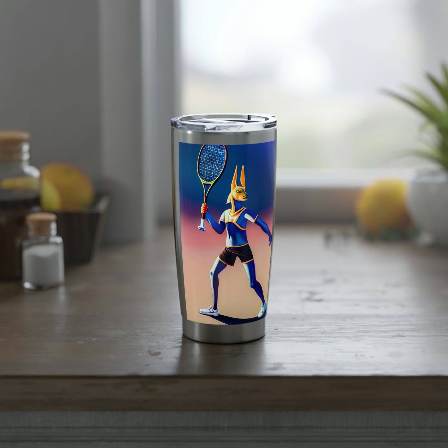 "Anubis Playing Tennis" Vagabond 20oz Tumbler