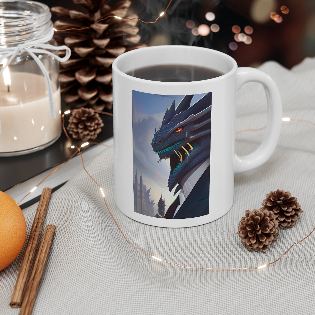 Dragon in a Business Suit Ceramic Mug 11oz