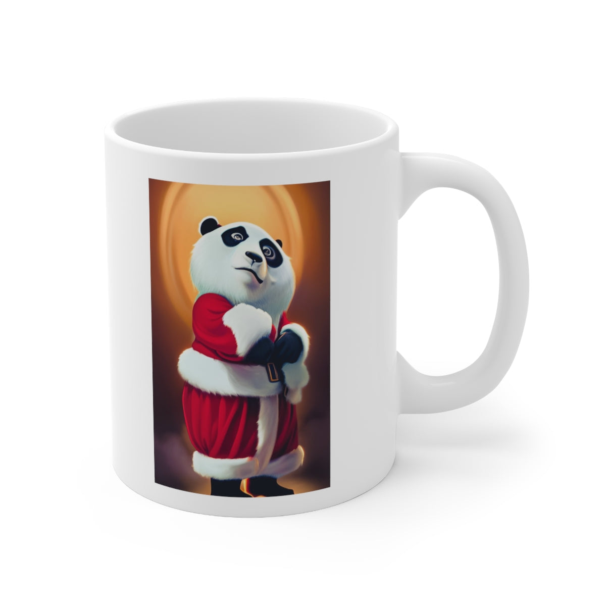 Santa Panda Standing Ceramic Mug 11oz