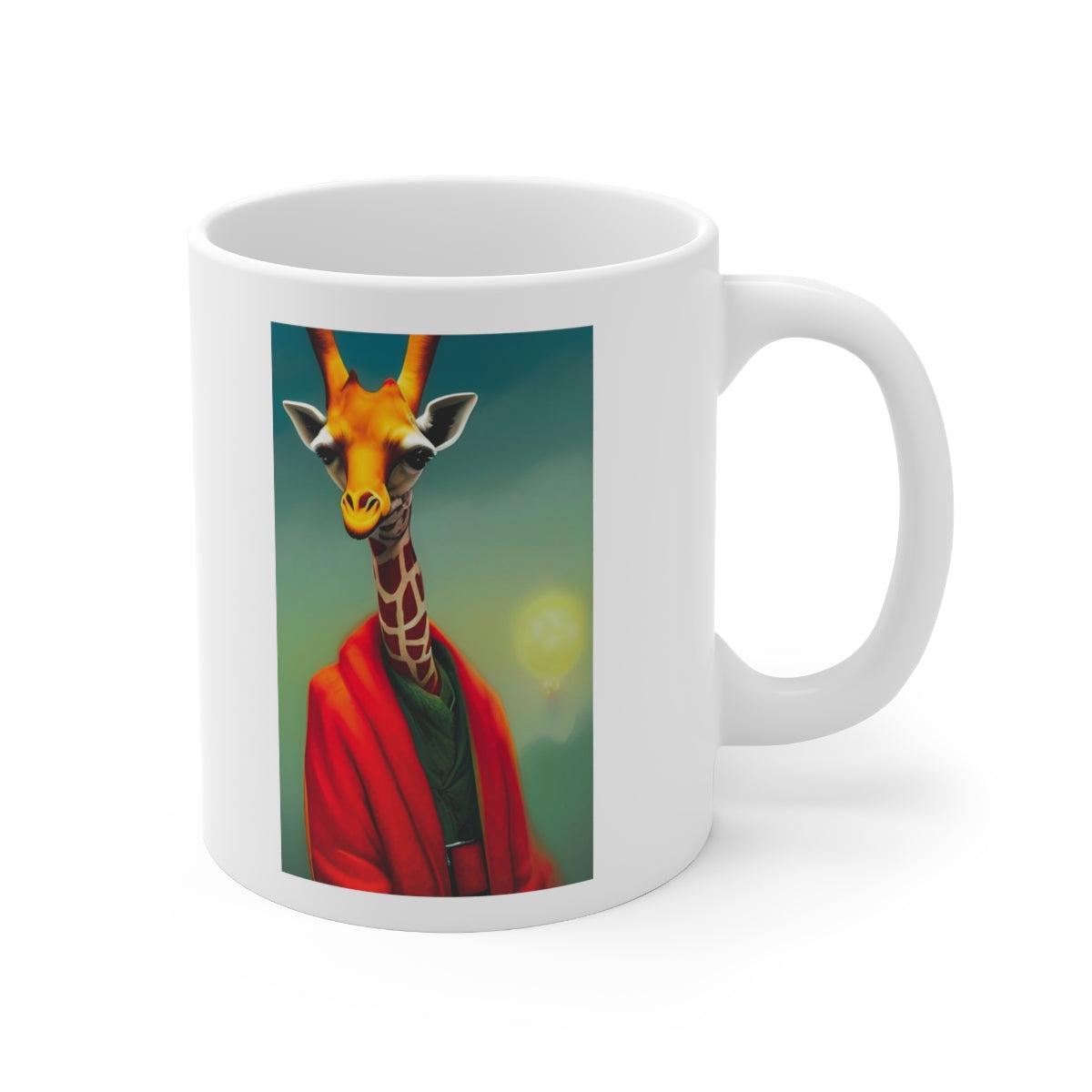 Giraffe Santa Ceramic Mug 11oz