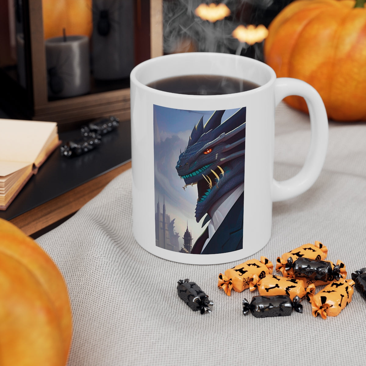 Dragon in a Business Suit Ceramic Mug 11oz