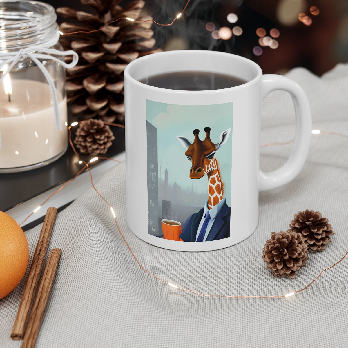 Business Giraffe Ceramic Mug 11oz