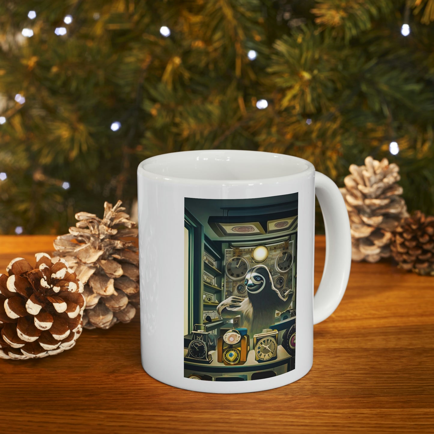 Sloth Clockmaker Ceramic Mug 11oz