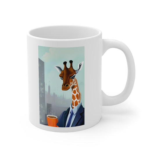 Business Giraffe Ceramic Mug 11oz