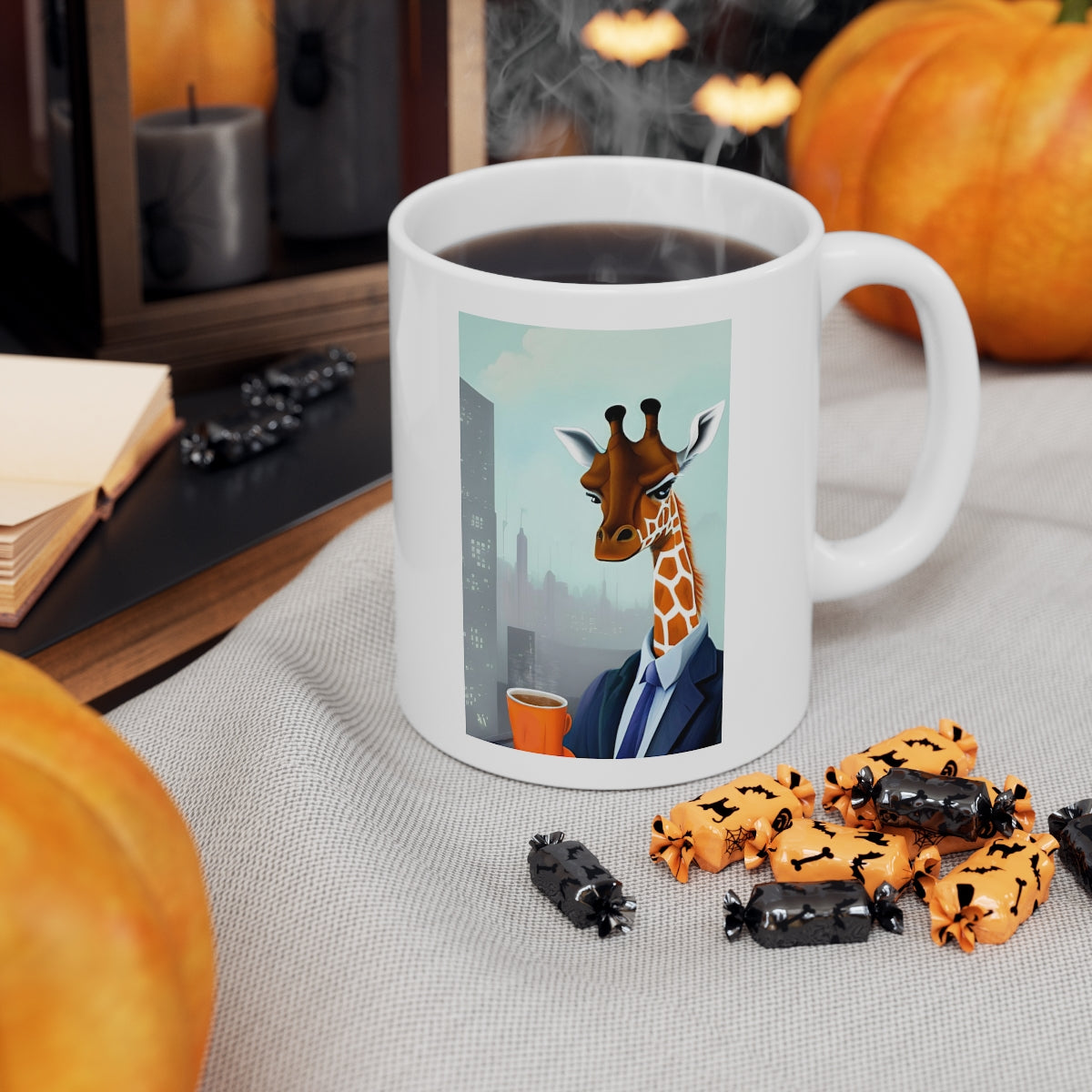 Business Giraffe Ceramic Mug 11oz