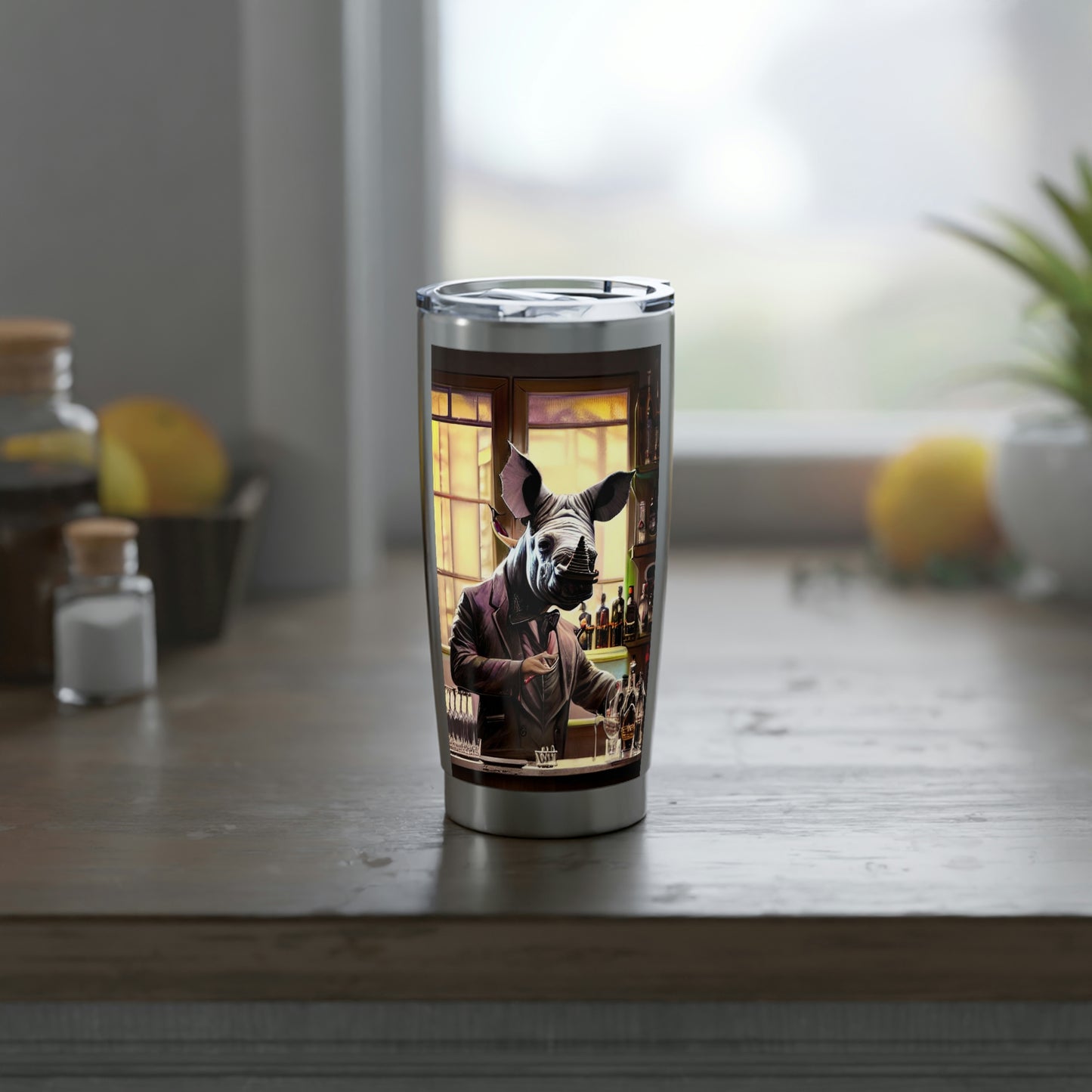 "Rhinoceros Bartender" Vagabond 20oz Tumbler