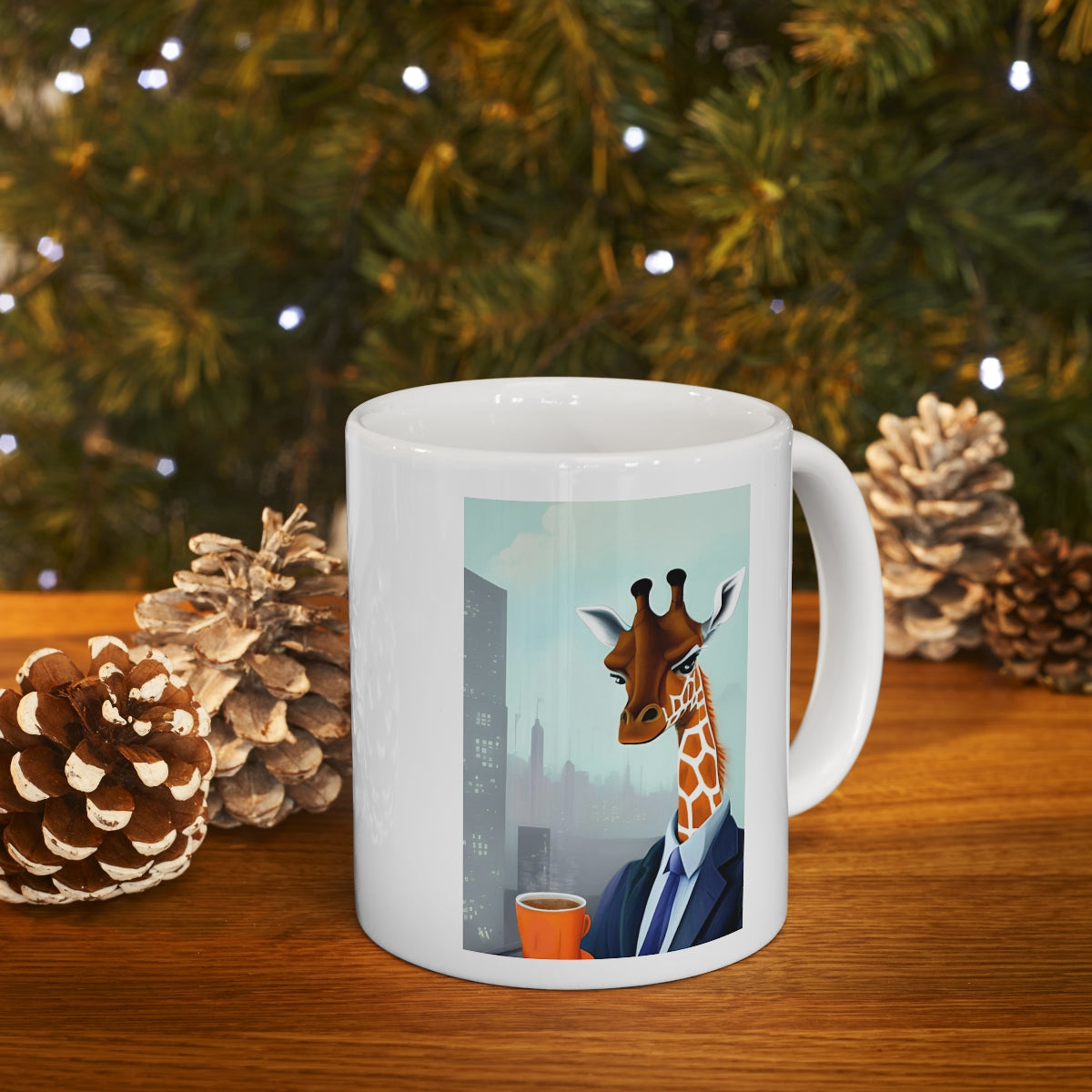 Business Giraffe Ceramic Mug 11oz