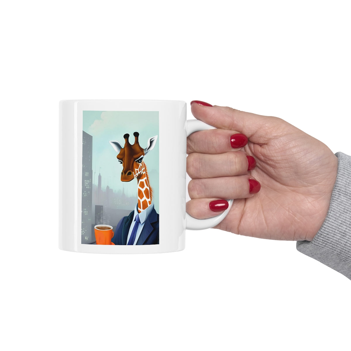 Business Giraffe Ceramic Mug 11oz